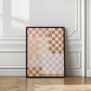 Tablou înramat „Checkerboard Harmony” de Elena Ristova