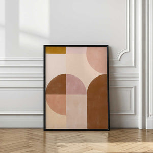 Tablou înramat „Earthy Geometrics” de Elena Ristova