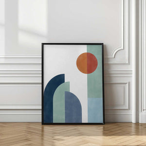 Tablou înramat „Geometric Shapes With A Minimalist Design” de Elena Ristova