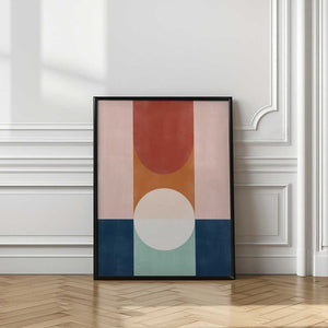 Tablou înramat „Abstract Design With Geometric Shapes” de Elena Ristova