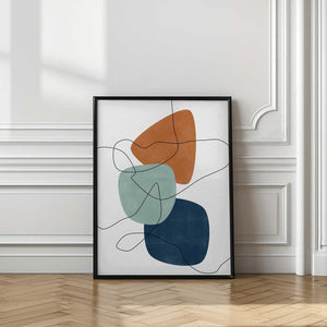 Tablou înramat „Shapes and Lines” de Elena Ristova