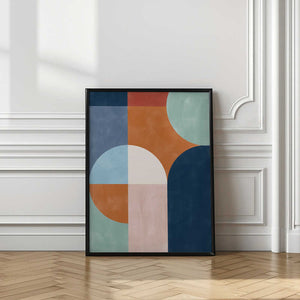 Tablou înramat „Geometric Shapes And Bold Colors” de Elena Ristova