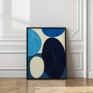 Tablou înramat „Shapes Play3 3blue” de Ana Rut Bre