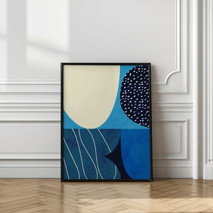 Tablou înramat „Shapes Play3 2blue” de Ana Rut Bre