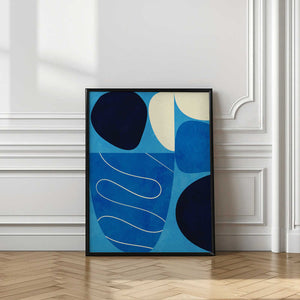 Tablou înramat „Shapes Play3 1blue” de Ana Rut Bre