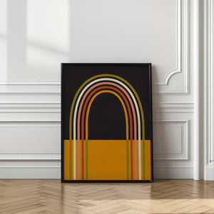 Tablou înramat „Geo Shapes Fall 21 Rainbow Arc” de Ana Rut Bre