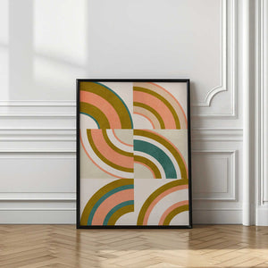 Tablou înramat „Rainbow Suns 10” de Ana Rut Bre