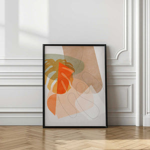 Tablou înramat „Nature Friendly Terracotta 6 Aquarell Kopie” de Ana Rut Bre