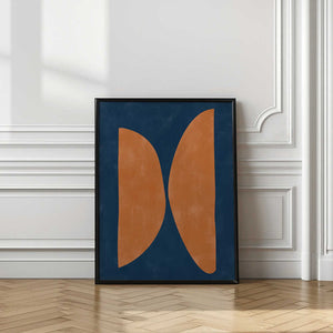 Tablou înramat „Bold Orange Geometric Shapes” de Elena Ristova