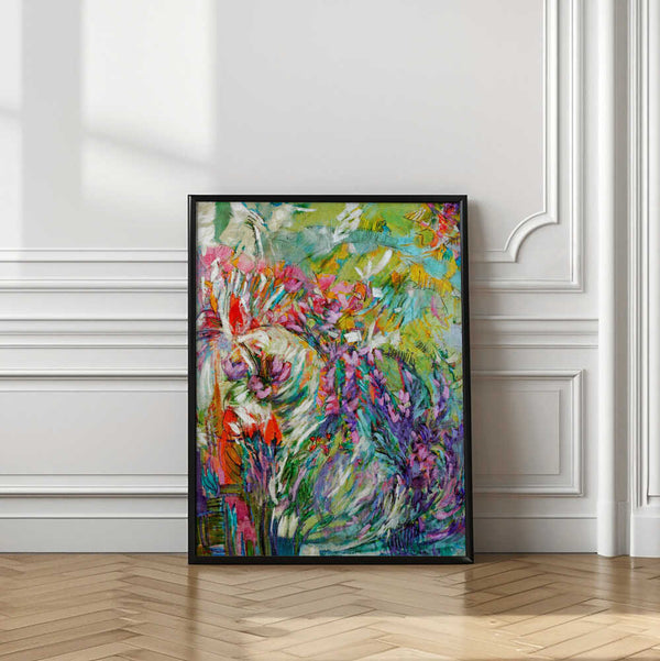 Tablou înramat „Pink Blossoms Abstract” de Dorothy Fagan