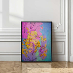 Tablou înramat „Vibrant Petals Dance” de Dorothy Fagan