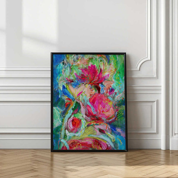 Tablou înramat „Vibrant Petal Symphony” de Dorothy Fagan