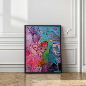 Tablou înramat „My Pink Cottage in the Garden” de Dorothy Fagan