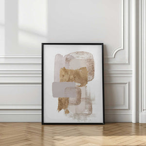 Tablou înramat „Neutral Gold 2” de Sally Ann Moss