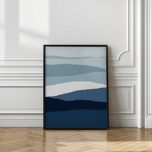 Tablou înramat „Blue Abstract II” de Orara Studio