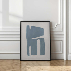 Tablou înramat „Mid Century Blue II” de Orara Studio