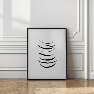 Tablou înramat „Minimalist Black Painting” de Orara Studio
