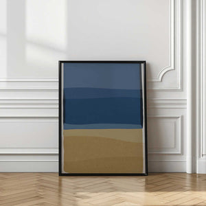 Tablou înramat „Modern Blue and Brown” de Orara Studio