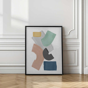 Tablou înramat „Pastel Paint Blocks” de Orara Studio