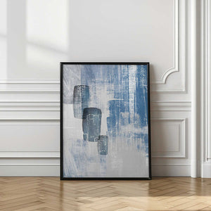 Tablou înramat „Blue Canvas 2” de Sally Ann Moss