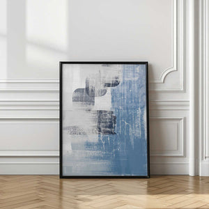 Tablou înramat „Blue Canvas 3” de Sally Ann Moss