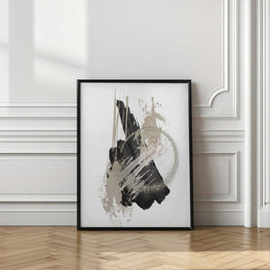 Tablou înramat „Black N Silver 1” de Sally Ann Moss