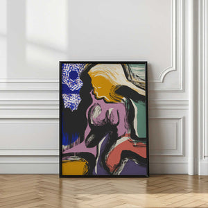 Tablou înramat „Sitting Muse Abstract” de Little Dean