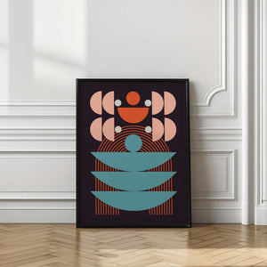 Tablou înramat „Mid Century Geometrical Balance” de Little Dean