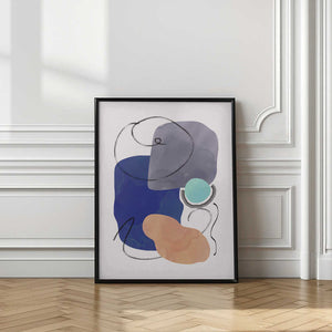 Tablou înramat „Watercolor Organic Shapes 5” de Little Dean