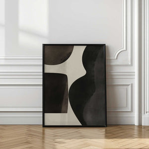 Tablou înramat „Black Abstract Collage” de Little Dean