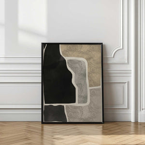 Tablou înramat „Black Abstract Mosaic” de Little Dean