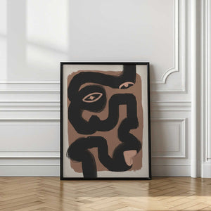 Tablou înramat „Abstract Black Portrait” de Little Dean