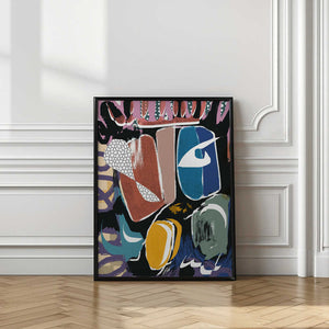 Tablou înramat „Playful Pebble Abstract” de Little Dean