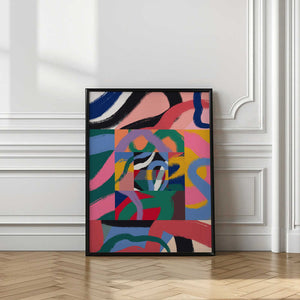 Tablou înramat „Colorful Line Ribbon Abstract” de Little Dean