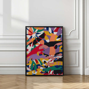 Tablou înramat „Expressionist Colorful Abstract” de Little Dean