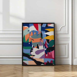 Tablou înramat „Geometrical Cut Out With Ribbons” de Little Dean