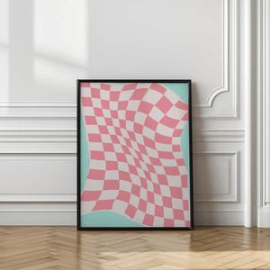 Tablou înramat „Rippled Checkered Wave” de Little Dean