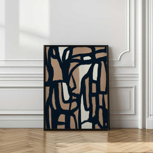 Tablou înramat „Abstract Maze Pathways” de Little Dean