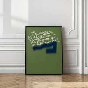 Tablou înramat „Blue and green arrangement 05” de Little Dean