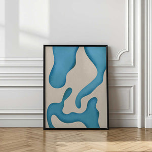Tablou înramat „Azure Whimsy Flow” de Little Dean