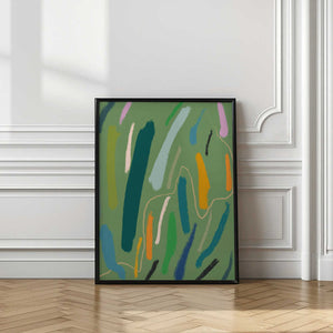 Tablou înramat „Bold Color Brushstrokes” de Little Dean