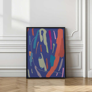 Tablou înramat „Bold Color Brushstrokes” de Little Dean