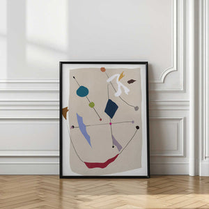 Tablou înramat „Minimalistic Lines and Colorful Shapes” de Little Dean