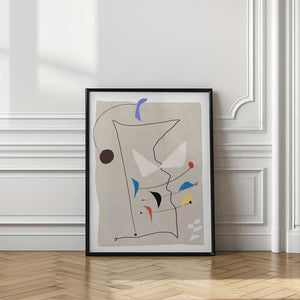 Tablou înramat „Minimalistic Lines and Colorful Shapes” de Little Dean