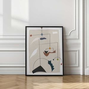 Tablou înramat „Geometric Shapes and Organic Lines” de Little Dean