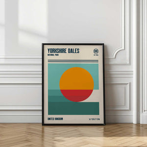 Tablou înramat „Yorkshire Dales National Park Travel Poster” de Retrodrome