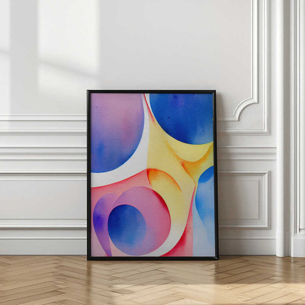 Tablou înramat „Nature Inspired Abstract Watercolor  (Day 40)” de Mauro