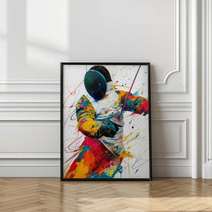 Tablou înramat „Fencing sport art #fencing #sport” de Justyna Jaszke