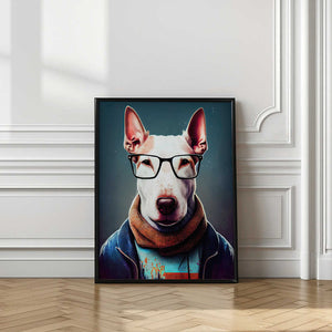 Tablou înramat „Hipster dog animal art” de Justyna Jaszke