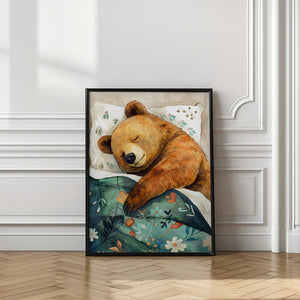 Tablou înramat „Sleepy Bear animal story” de Justyna Jaszke